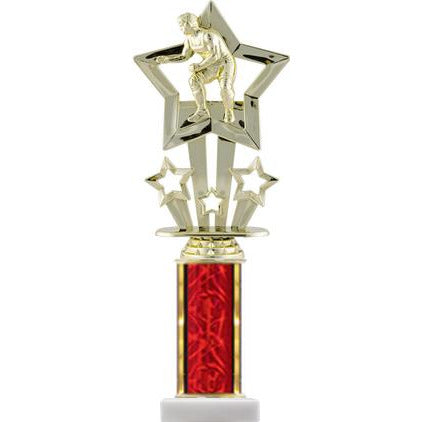 Star Theme Figure and Column Round Trophy