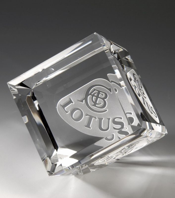 Cube Optic Crystal Paperweight